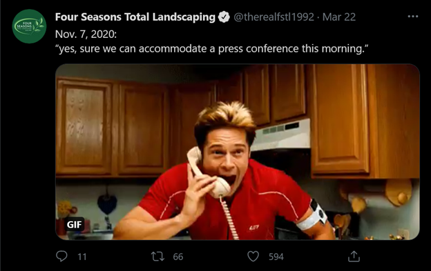 Four Seasons Total Landscaping Meme Twitter