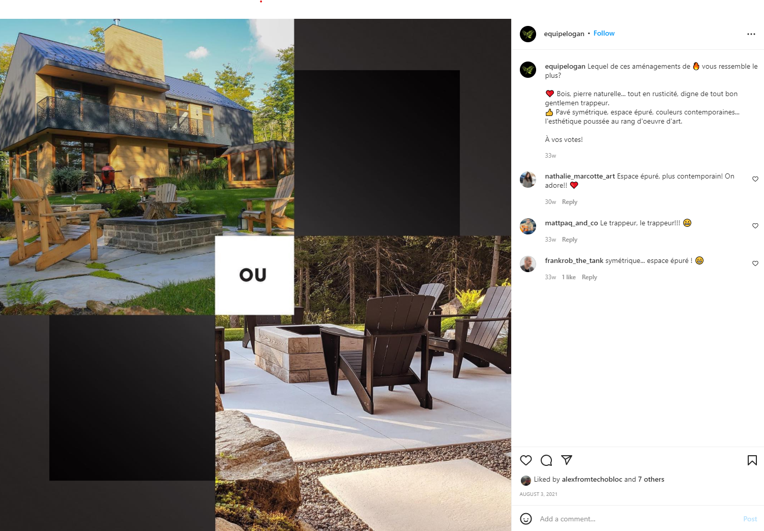 Equipe Logan Landscaping Company using Instagram