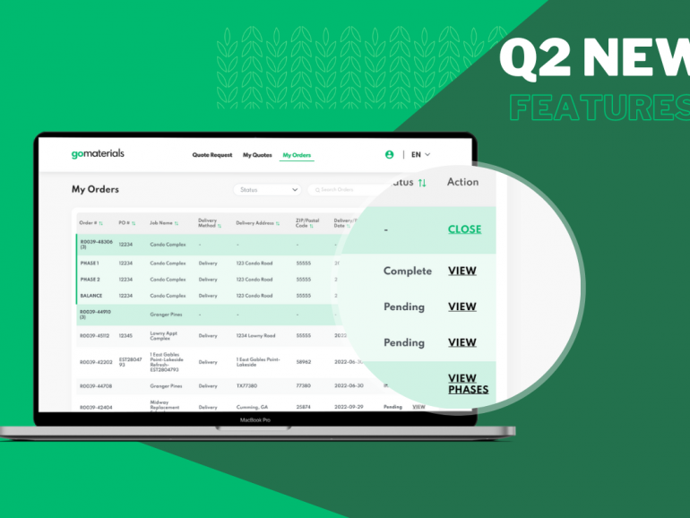 Q2 Updates for the GoMaterials Platform: Phased Orders & Real-Time Order Status